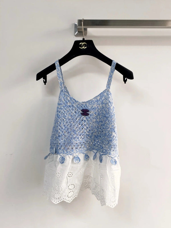 Chanel 2026 Camisole Brown Blue Red Wool Cashmere