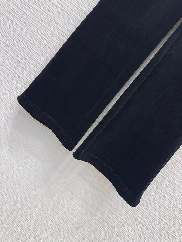 Miu 2026 Pant With Lace Black Velvet 827746