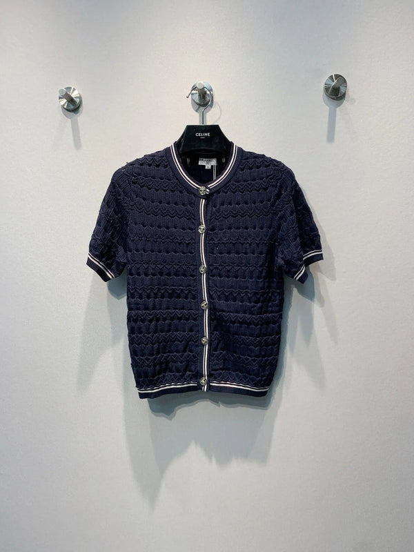 CC 2026 Openwork Knit Sweater Cardigan 402075