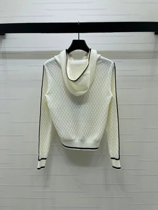 Chanel 2026 Hooded Knit Cardigan Wool 790127
