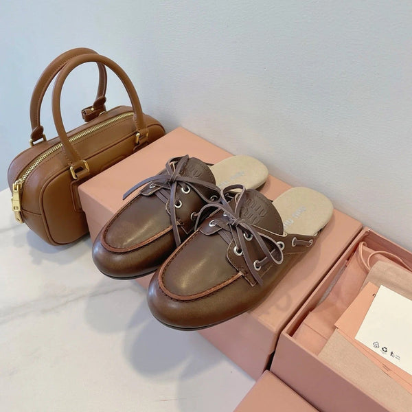 Miu 2026 Distressed Mule Suede Calfskin 941763