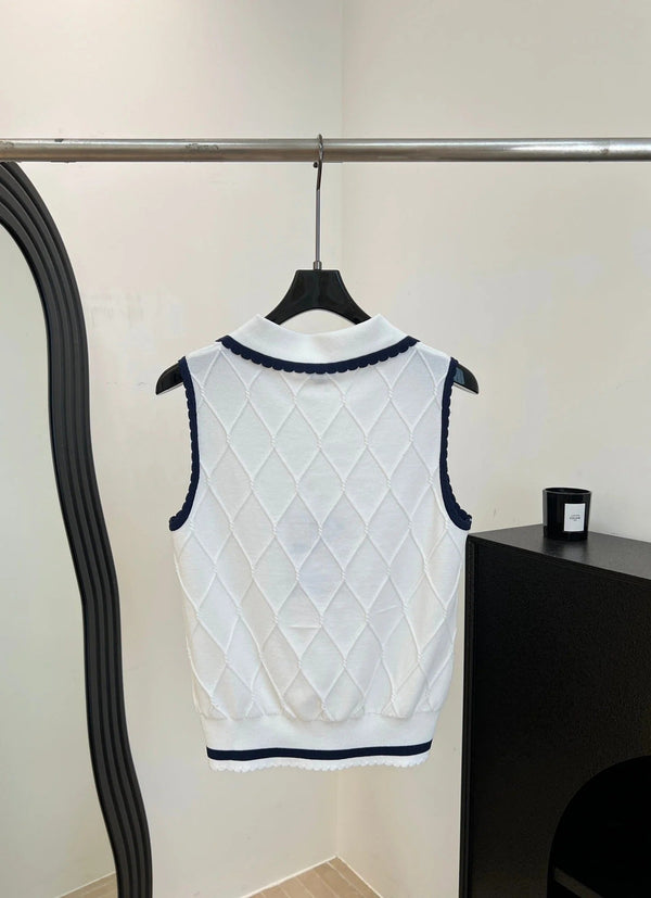 CC 2026 Knit Vest White Wool 637500