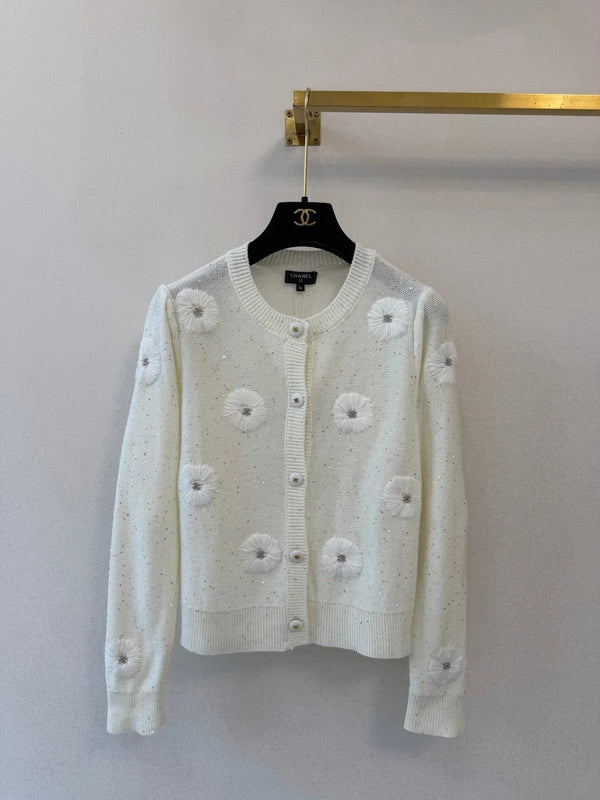 Chanel 2026 Flower Knit Cardigan Wool 423077
