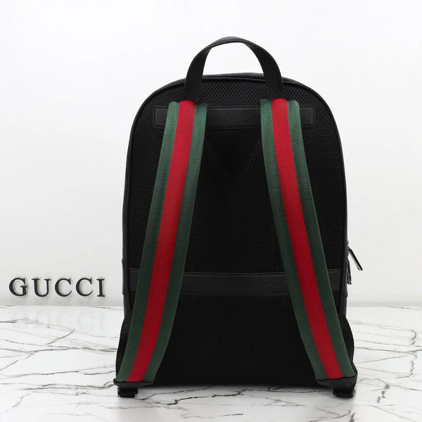 GG 2026 Essence Classic Backpack 44cm Black Canvas Leather