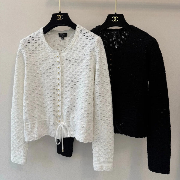 Chanel 2026 Crochet Knit Cardigan Wool 423074