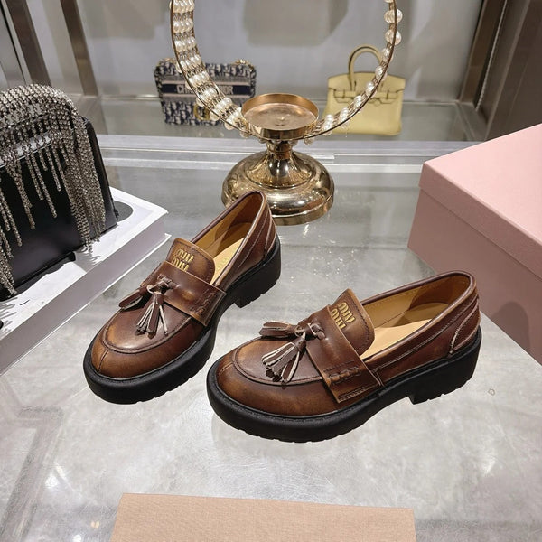 Miu 2026 Smooth Loafers Cowhide 951434