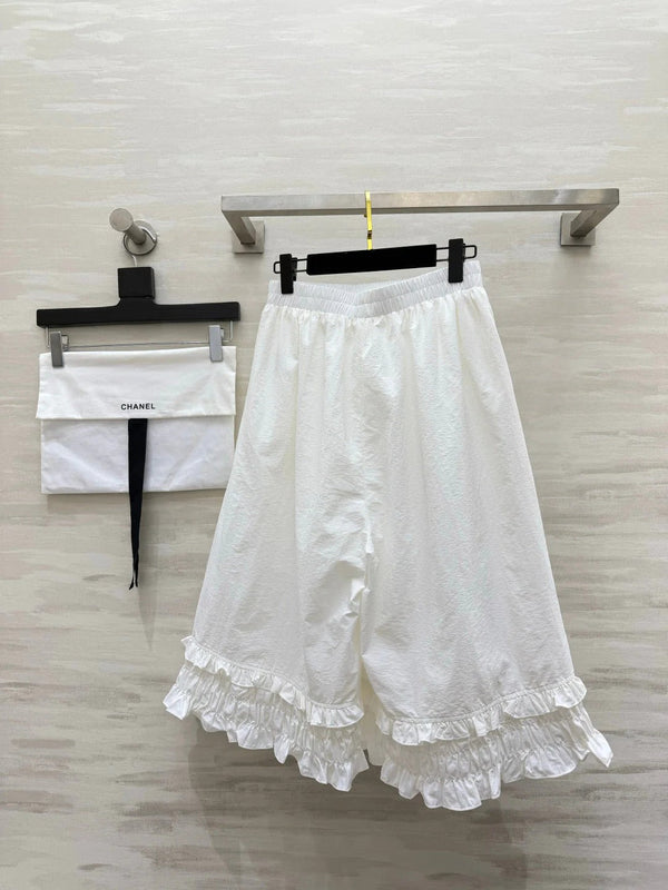 CC 2026 Wide-Leg Pants White Cotton 402322