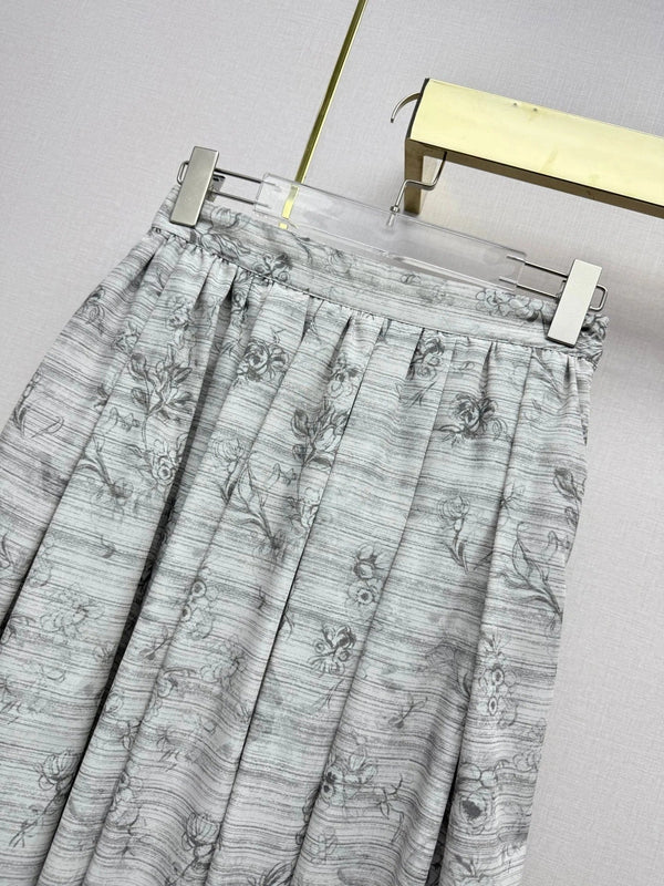 CD 2026 Midi Skirt Grey Polyester 396914
