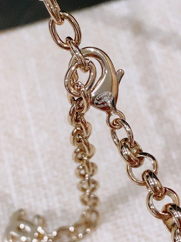 CC 2026 CC Letter Charm Layered Chain Necklace Belt