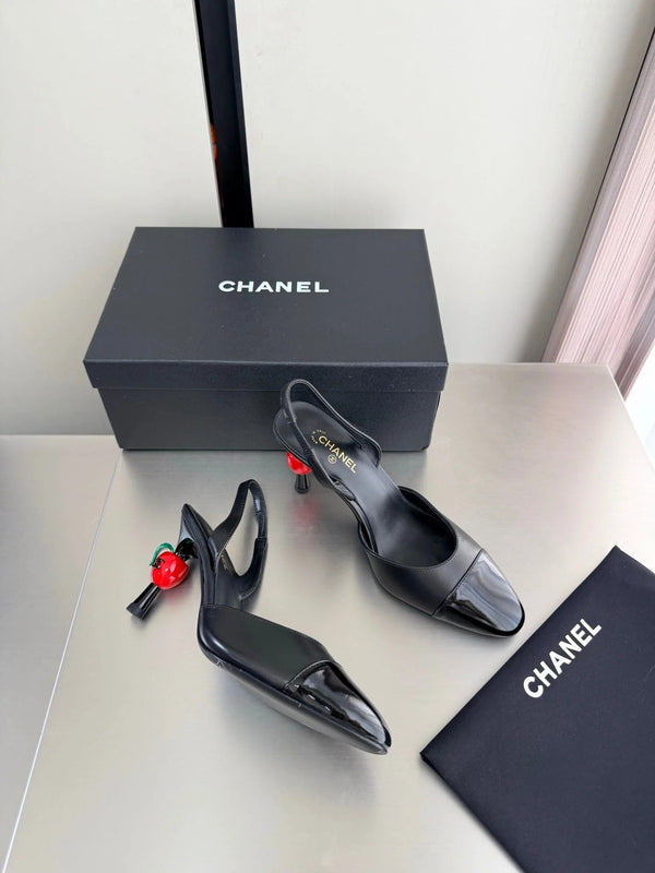 CC 2026 Little Red Apple Heel Slingback 85mm Lambskin 929465