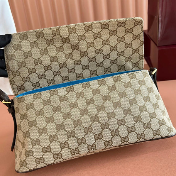 GG 2026 Madison Bag 31cm Sand mix Brown Canvas Leather