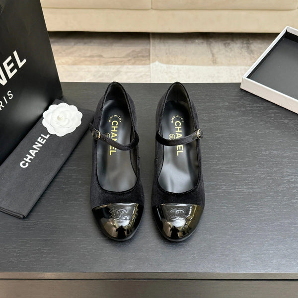CC 2026 Mary Jane 65 Black Velvet Leather 700642