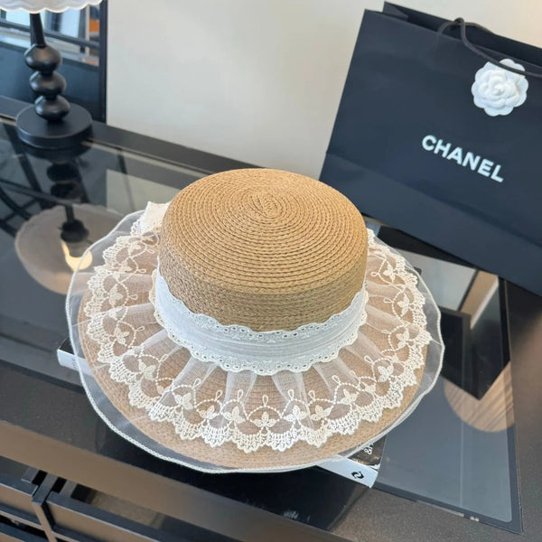 CC Lace Straw Hat 400882