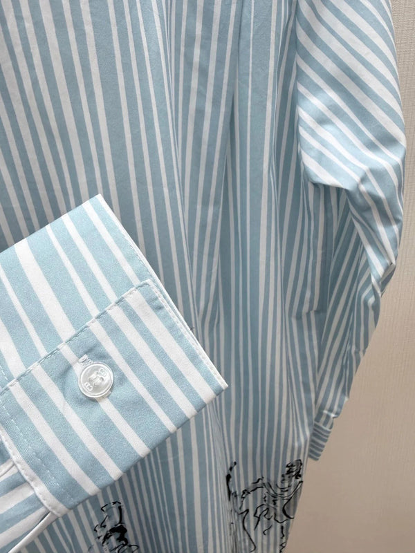CD 2026 Print Shirt Blue Cotton 628382