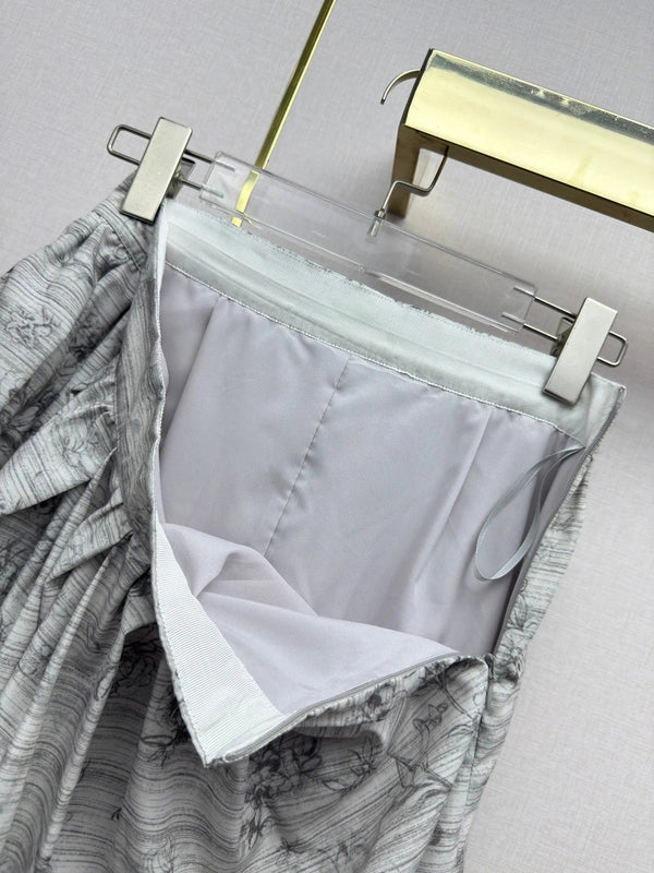 CD 2026 Midi Skirt Grey Polyester 396914