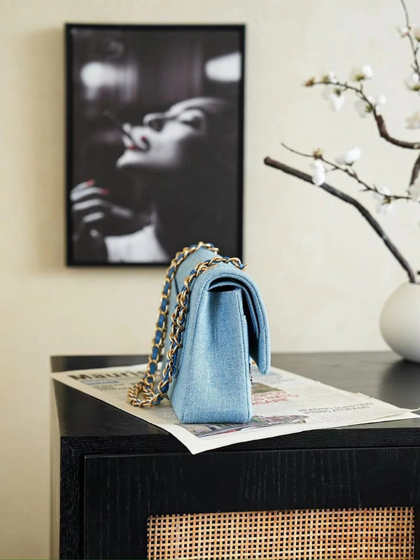 CC 2026 Classic 11.12 Bag 25.5cm Denim Leather