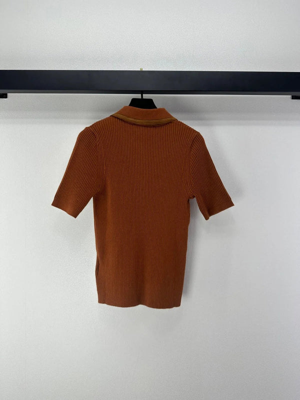 Miumiu 2026 Half-zip Knit Polo Shirt Wool 362412