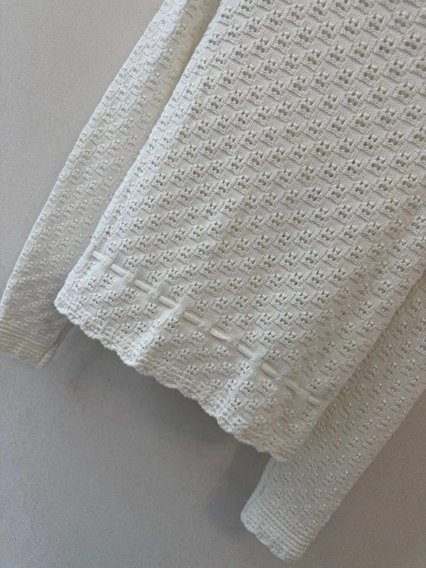 Chanel 2026 Crochet Knit Cardigan Wool 423074