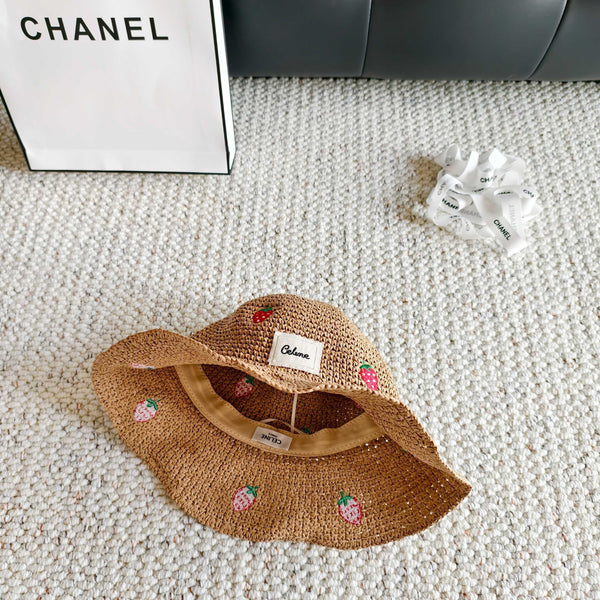 CE Woven Strawberry Bucket Hat 400938
