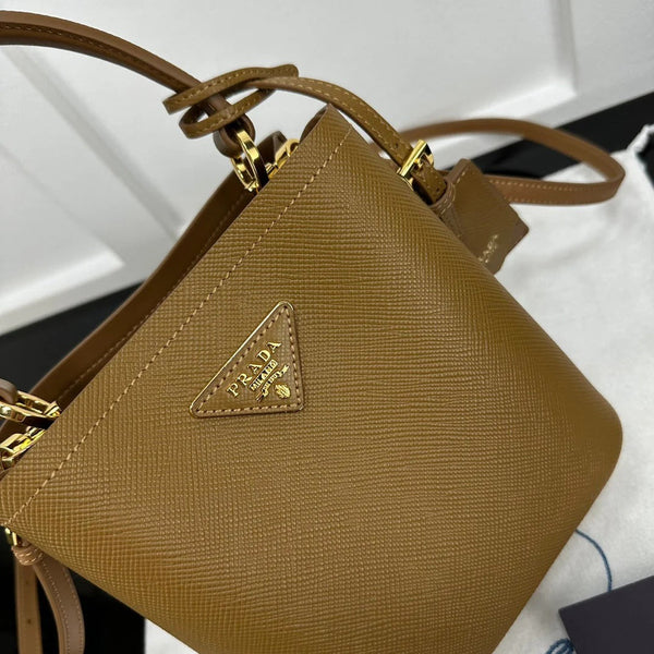 Prad 2026 Panier Saffiano Bucket Bag Calfskin