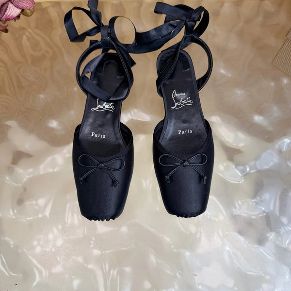 CL 2026 Sweetie Jane Strass Ballerina Flat Silk Leather 853090