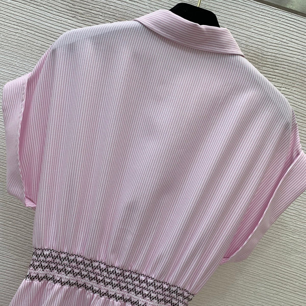 Miu 2026 Striped Dress Cotton 402676