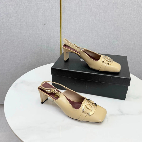 CC 2026 Gold Logo Slingback 50mm Sheepskin 904445