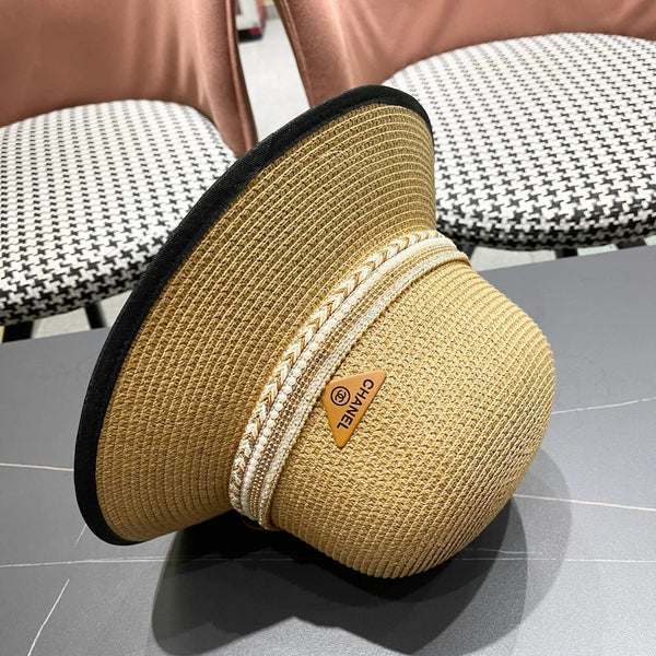 Chanel Straw Beach Hat With A Pearl Band 219073