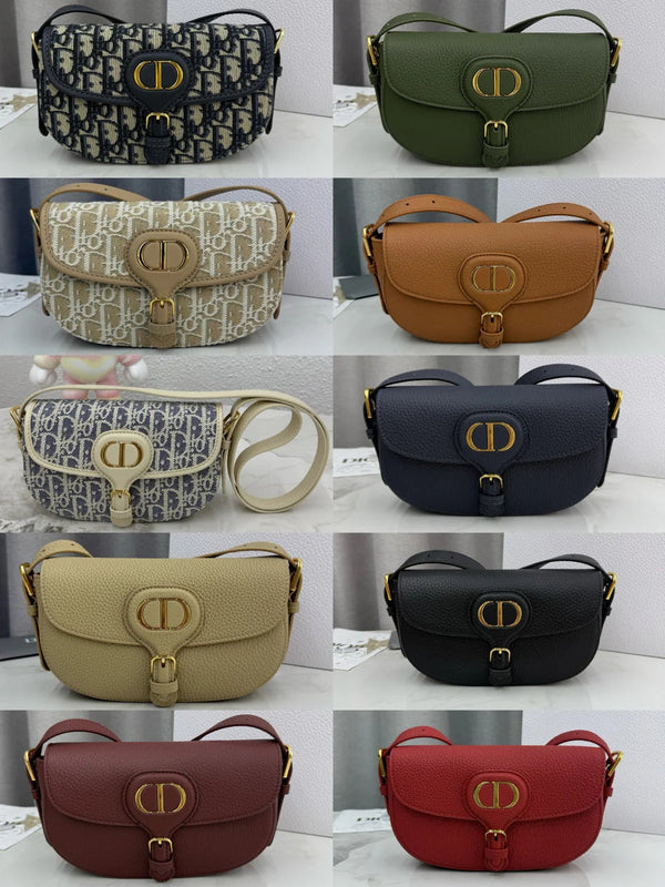 CD 2026 Bobby East-West Bag 21cm Multicolors Fabric and Grained Calfskin