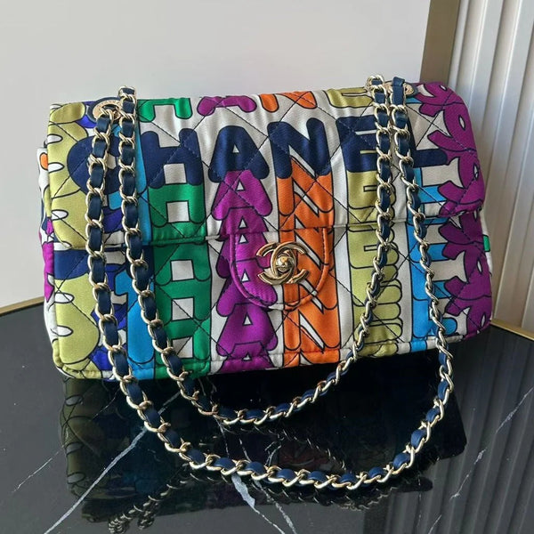 CC 2026 Medium Flap Bag 24.5cm Muticolor Fabric