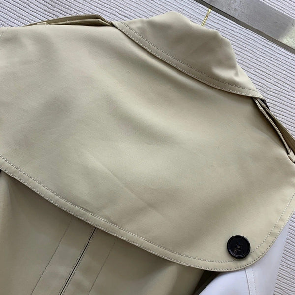 CD 26S Colorblock Double-Breasted Trench Coat