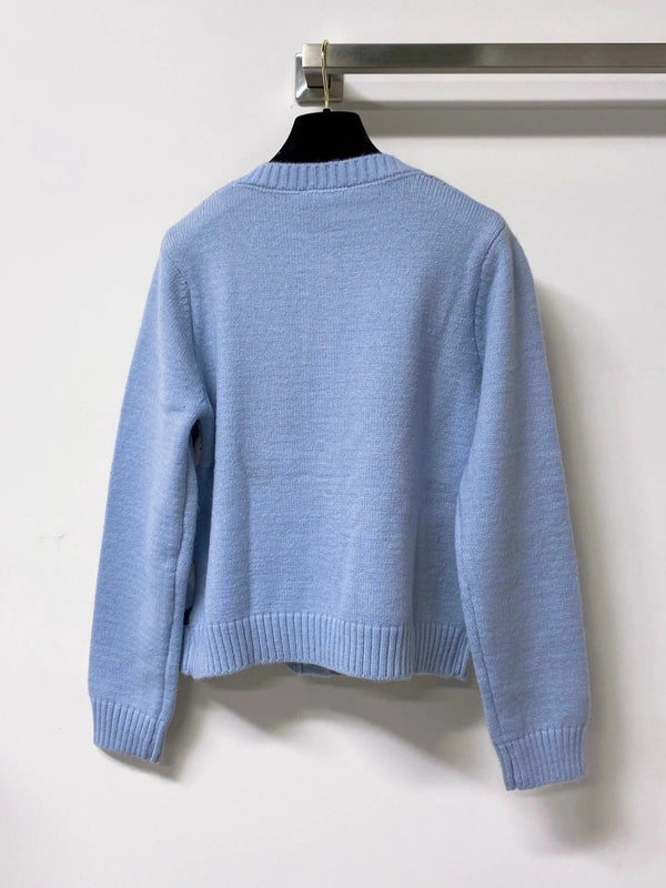 Miu 2026 Cardigan with Logo Embellishment Wool 836130