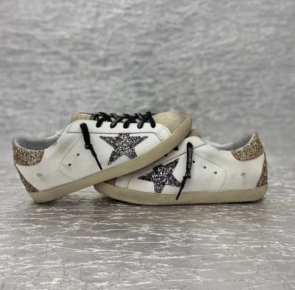 Golden Goose 2026 Senaker Ivory Beige Black Suede Leather