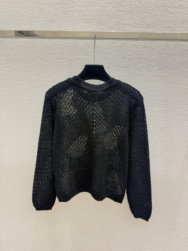 CD 2026 Sequin Crew Neck Knit Long Sleeve Wool 913481