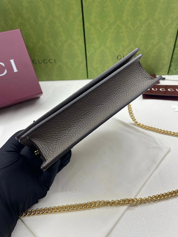 GG 2026 Marmont Wallet On Chaine 20cm Canvas Leather
