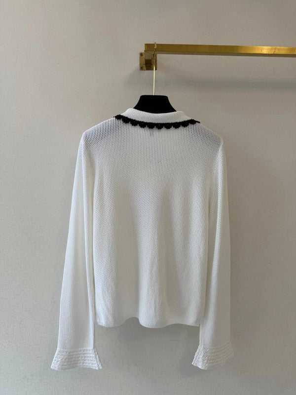 Chanel 2026 Collared Long-sleeved Cardigan Wool 422940