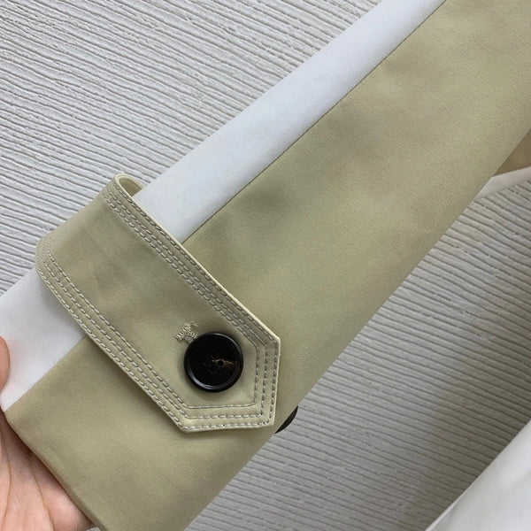 CD 26S Colorblock Double-Breasted Trench Coat