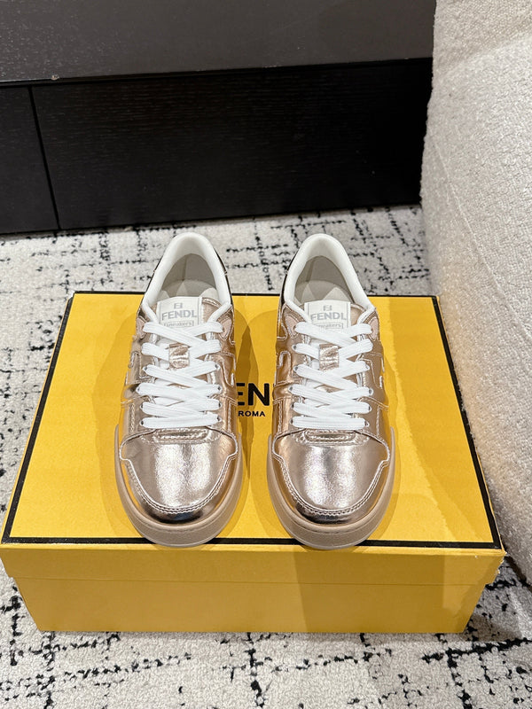 Fendi Match Trainers Copper Leather 679604