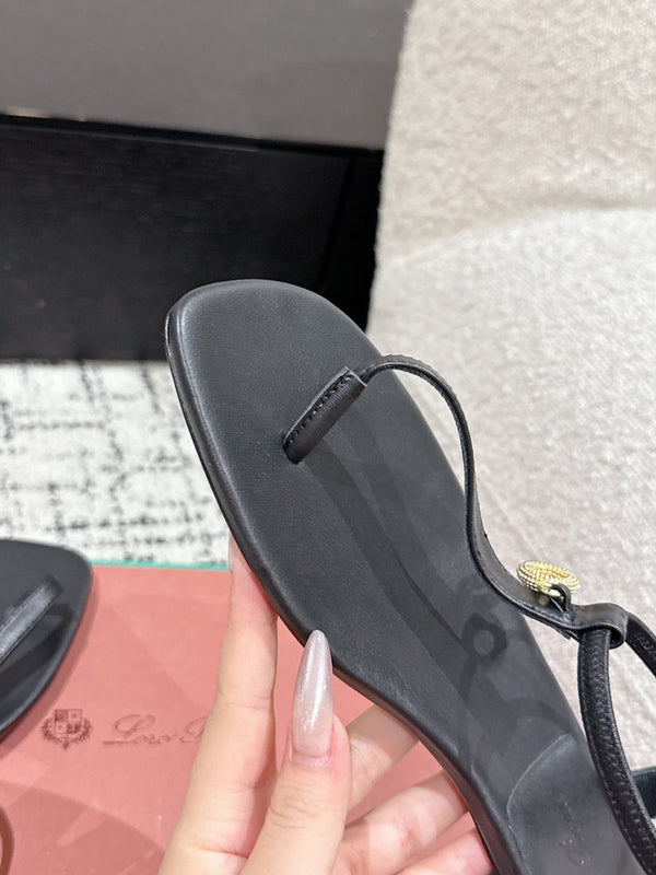 LP Mindil Infra Sandal Black Sheepskin 312459