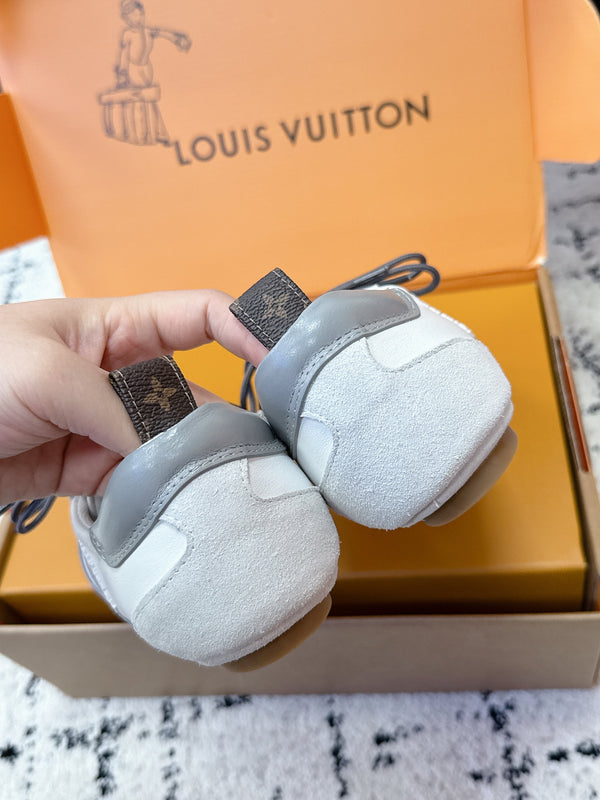 LV Sneakerina Sneaker Grey White Suede Leather 616975