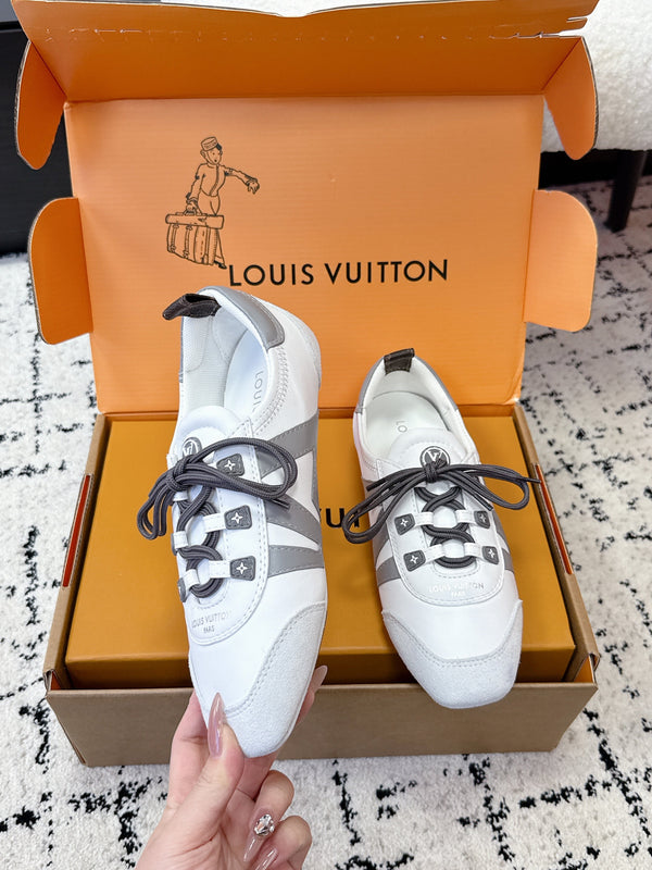 LV Sneakerina Sneaker Grey White Suede Leather 616975