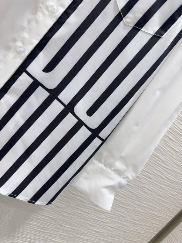 CD 25 Shirt Black White Polyester