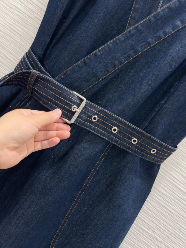 CD 25 Denim Dress Blue Cotton