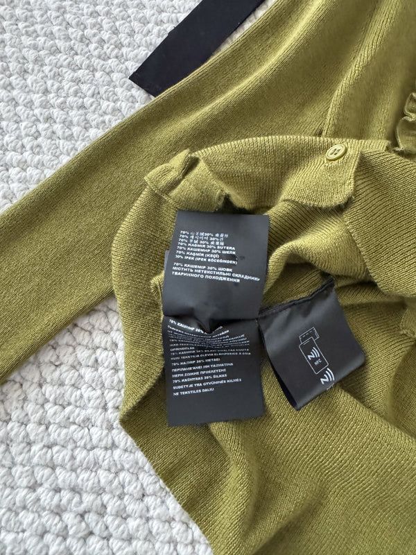 Miu 26s Cardigan Fern Green Cashmere Silk 380643