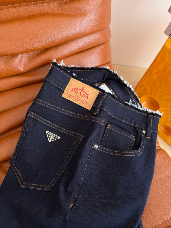 Prad 26s Straight Leg Jeans Dark Blue Denim 420966