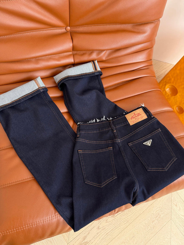 Prad 26s Straight Leg Jeans Dark Blue Denim 420966
