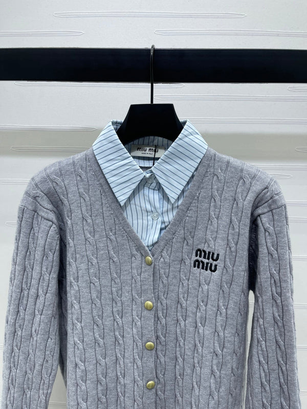 Miu Miu 25 Long Sleeve Knitted Sweater Wool 295626