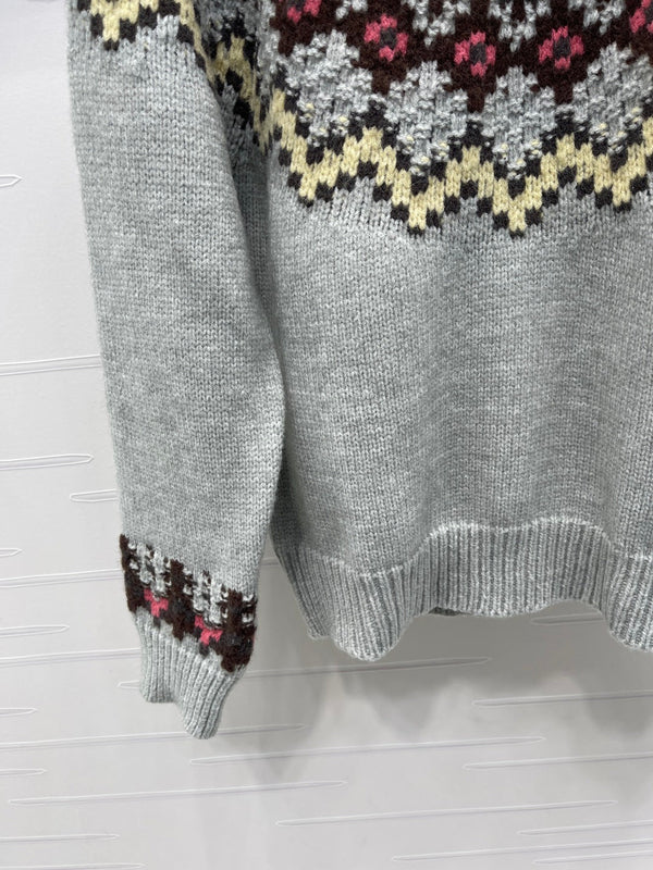 Chanel 2025 Sweater Gray Mix Colors Wool Nylon 319617