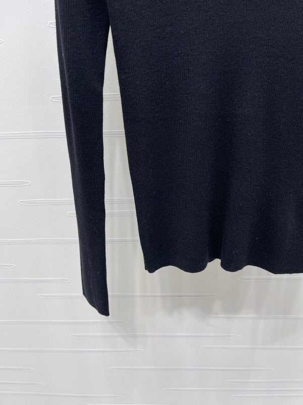 Prada Logo-Intarsia Wool Jumper Black Wool 351034