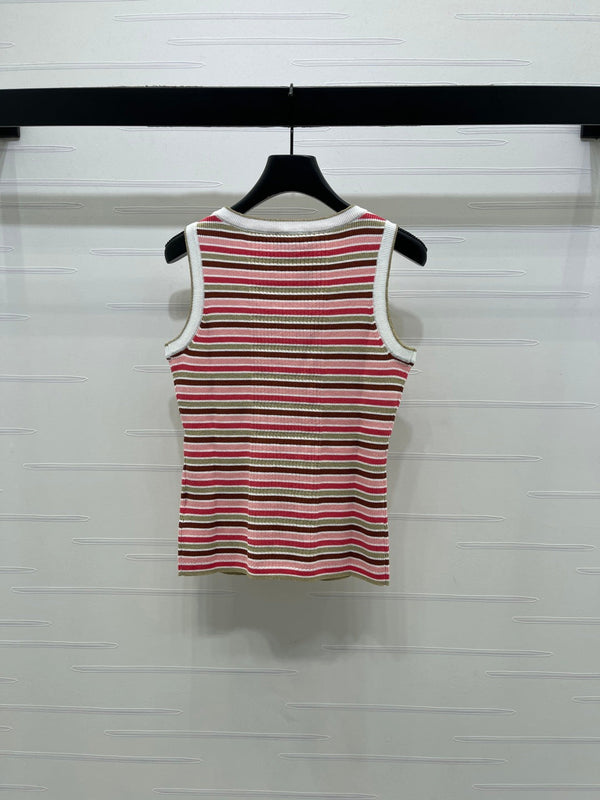 CC Sleeveless Striped Top Multicolor Tencel 351049